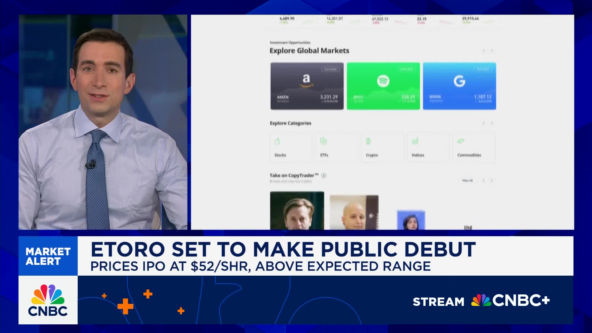 eToro prices IPO at $52 per share ahead of Nasdaq debut