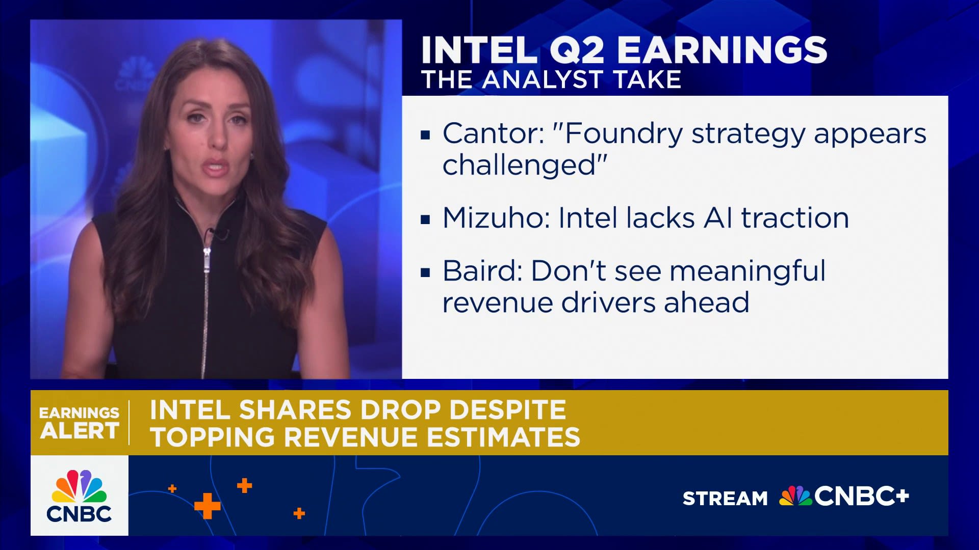 Intel shares drop despite topping revenue estimates