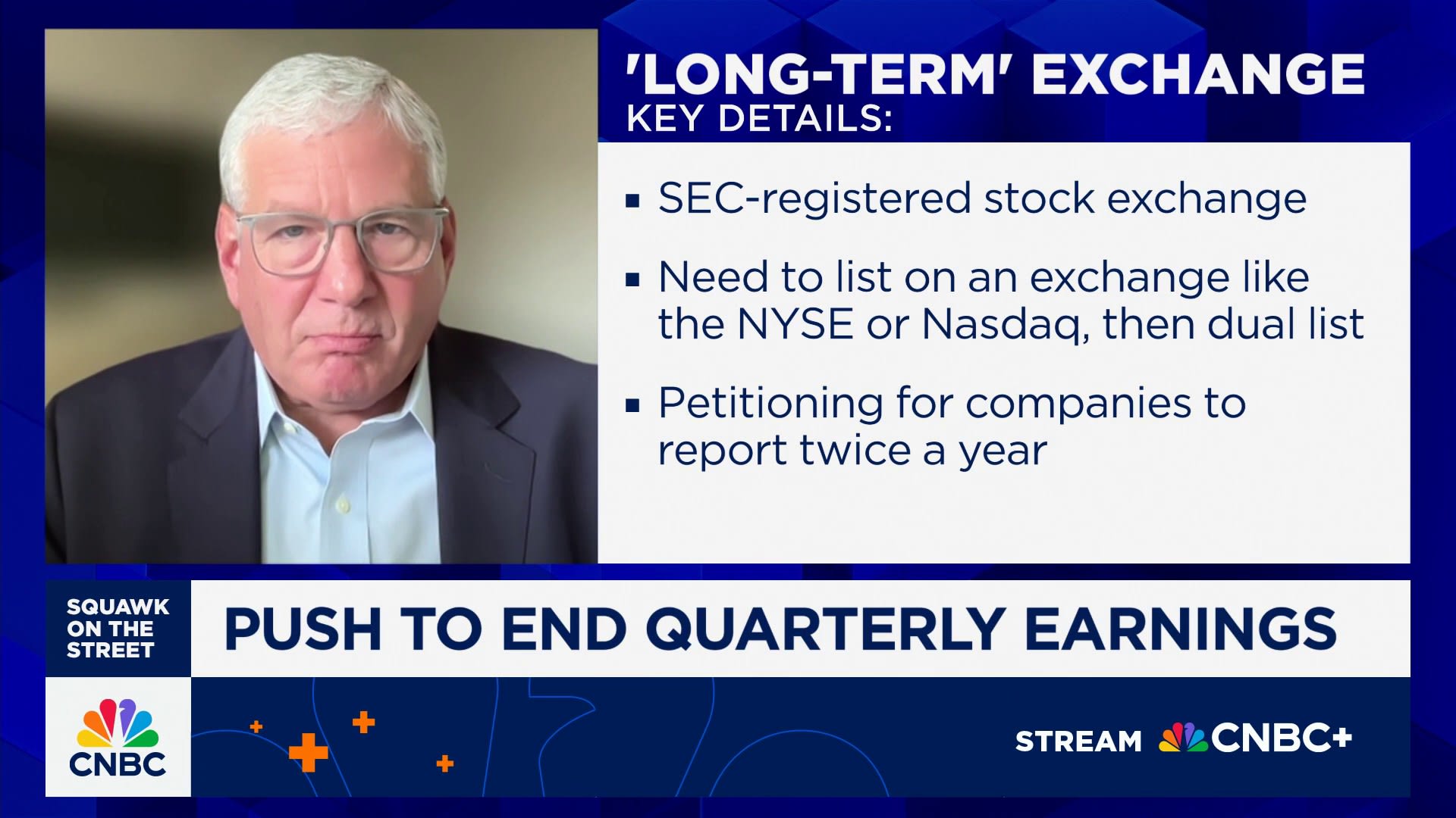 Long-Term Stock Exchange CEO on biannual reporting: Pleased the President agrees with us